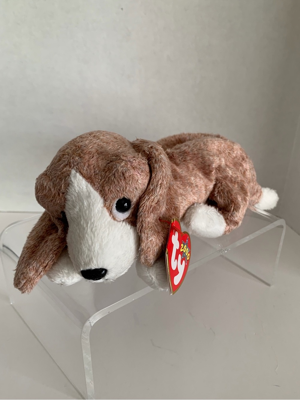 Vintage NWT Beanie Baby Ty Sniffer the Beagle Puppy Dog 2000 Retired Brown White